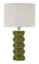 Lampe de table verte céramique émaillée design sculptural TORR