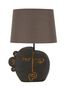 Lampe de table visage tribal doré ELA