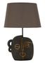 Lampe de table visage tribal doré OLA