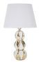 Lampe design sphères en céramique blanche et dorée Glam Balls
