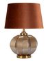 Lampe design verre et abat-jour brun élégant de table PRAGUE