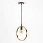 Lampe suspension métal doré Veronica L 30 x H 31 x P 4 cm