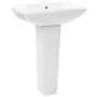 Lavabo autoportant avec socle Céramique Blanc 580x470x200 mm