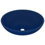 Lavabo ovale de luxe Bleu foncé mat 40x33 cm Céramique