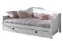Lit banquette AMORI 90x200 – Blanc laqué, sommier & tiroir lit en option