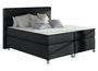 Lit boxspring 140x200 cm simili cuir noir Mador