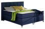 Lit boxspring 140x200 cm tissu bleu marine Balfor