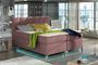 Lit boxspring 140x200 cm velours rose clair Balfor