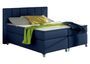 Lit boxspring 160x200 cm simili cuir bleu marine Balfor