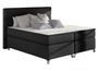 Lit boxspring 160x200 cm simili cuir noir Mador