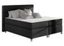 Lit boxspring 180x200 cm simili cuir noir Mador