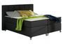 Lit boxspring 180x200 cm simili cuir noir Balfor