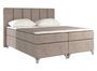 Lit boxspring 160x200 cm tissu beige Balfor