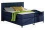 Lit boxspring 160x200 cm tissu bleu marine Balfor