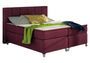 Lit boxspring 160x200 cm tissu bordeaux Balfor