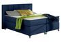 Lit boxspring 180x200 cm tissu bleu marine Balfor