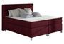 Lit boxspring 180x200 cm tissu bordeaux Mador