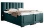Lit boxspring électrique ARKOS en velours vert avec matelas et surmatelas