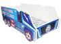Lit camion police bleu 70x140 cm - Sommier et matelas inclus