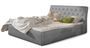 Lit capitonné 140x200 cm velours gris Venizia