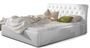 Lit capitonné avec coffre de rangement simili cuir blanc Venizia