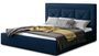 Lit design 140x200 cm velours bleu foncé Clarin