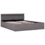 Lit coffre avec LED Taupe Tissu 120x200cm