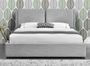 Lit coffre tissu gris clair Kelia 160x200 cm