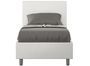Lit d'appoint 80x190 cm simili cuir blanc Adelyne