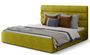 Lit design tissu jaune Klarina
