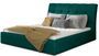 Lit double capitonné velours vert Klein