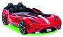Lit enfant de voiture rouge de sport GTE 90x190 cm