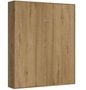 Lit escamotable 160x190 cm avec 1 meuble haut bois clair kanto