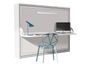 Lit escamotable avec bureau 140x190 chêne blanchi P 35 Kinoa