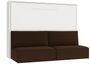 Lit escamotable horizontal avec banquette & coffres LOGIA