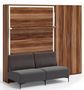 Lit escamotable verticale avec canapé et armoire Marko 140x190 cm - 12 coloris