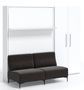 Lit escamotable verticale avec canapé et armoire Marko 160x200 cm - 12 coloris