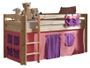 Lit mezzanine 90x200 cm avec tente bella pin massif clair Pino