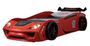 Lit voiture de course rouge avec phares Rino 90x190 cm