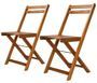 Lot de 2 chaises de bistrot pliantes en bois d’acacia – Mobilier intérieur et extérieur