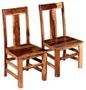 Lot de 2 Chaises en Bois de Sesham - Modèle Alken