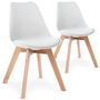 Lot de 2 Chaises Orna – Blanches style scandinave