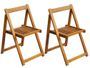 Lot de 2 chaises pliantes en bois massif KILIZ – Mobilier intérieur et extérieur pratique