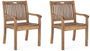 Lot de 2 fauteuils d’extérieur NOEMI – Bois d’acacia huilé