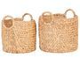 Lot de 2 paniers décoratifs ronds PASSO – Jacinthe d’eau naturelle