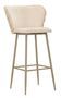 Lot de 2 tabourets de bar crème design contemporain Jude