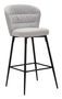 Lot de 2 tabourets de bar gris style années 70 Ela