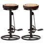 Lot de 2 tabourets de bar style industriel BOUCHON - Assise 75 cm