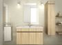Salle de bain complète simple vasque L 80 cm - Décor oak sonoma