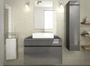 Salle de bain complète vasque L 80 cm - Gris verni